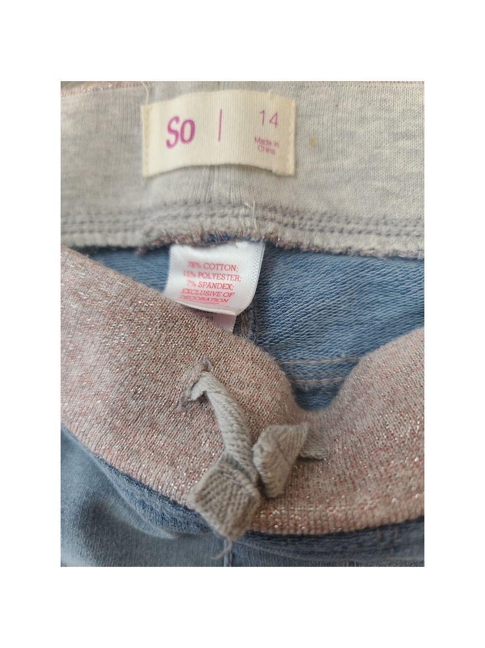 SO Brand Jeggings Outfit Size 14 Sequined Patches - Picture 12 of 12